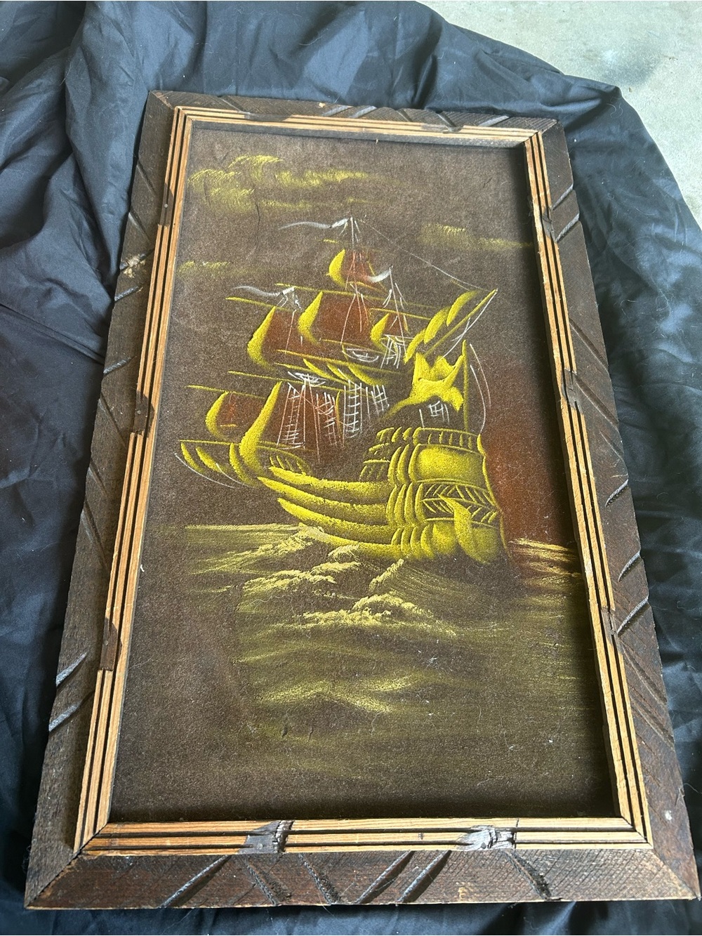 Framed Yellow Sailboat Wall Art